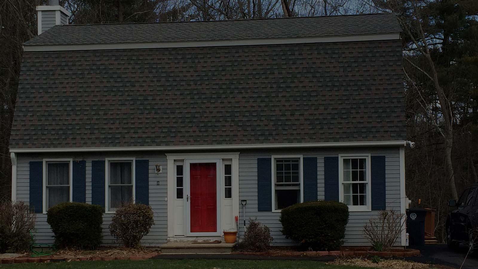 Blue home new roof Queen City