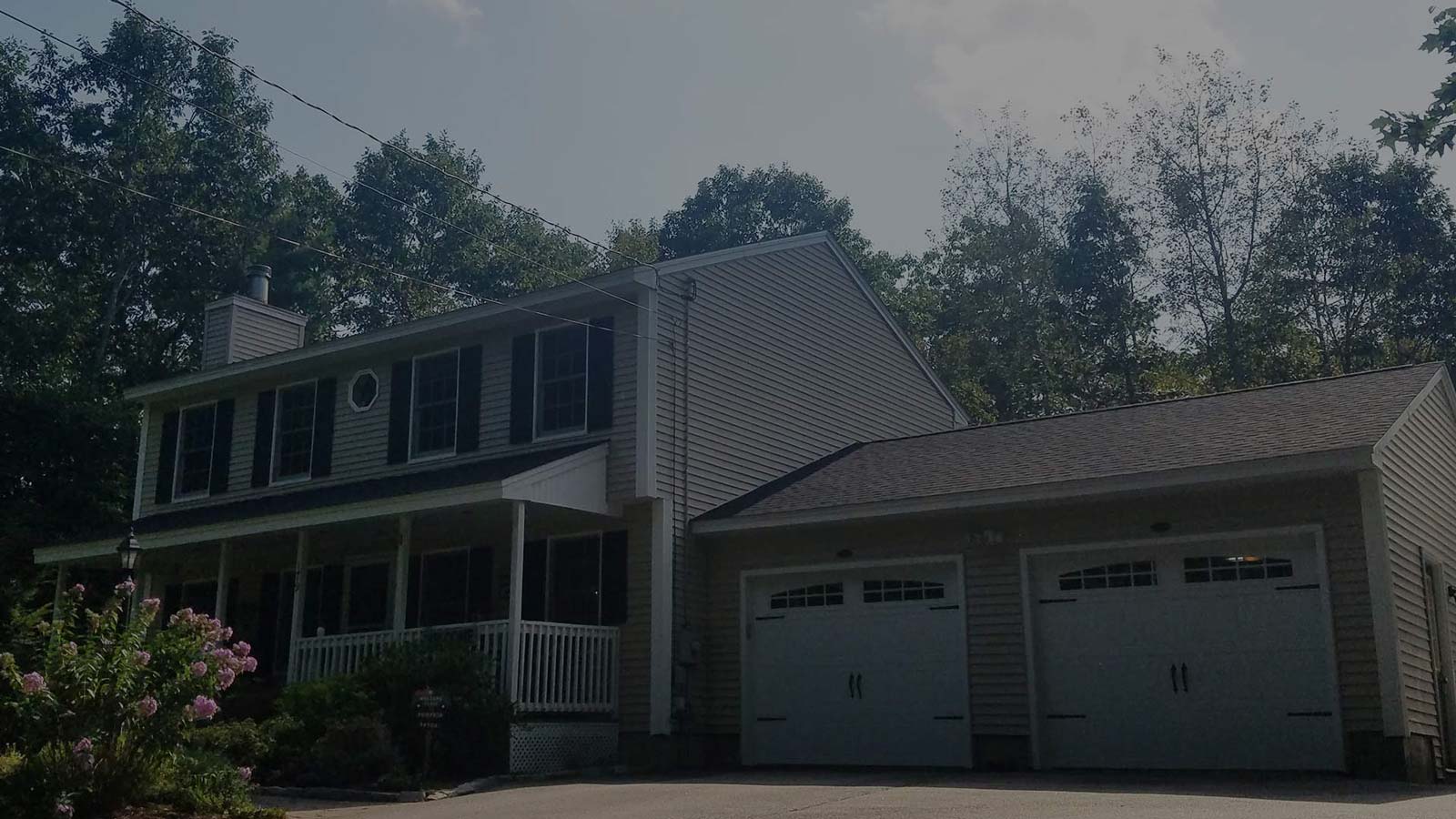 House two-car garage Queen City Roofing Hooksett, NH